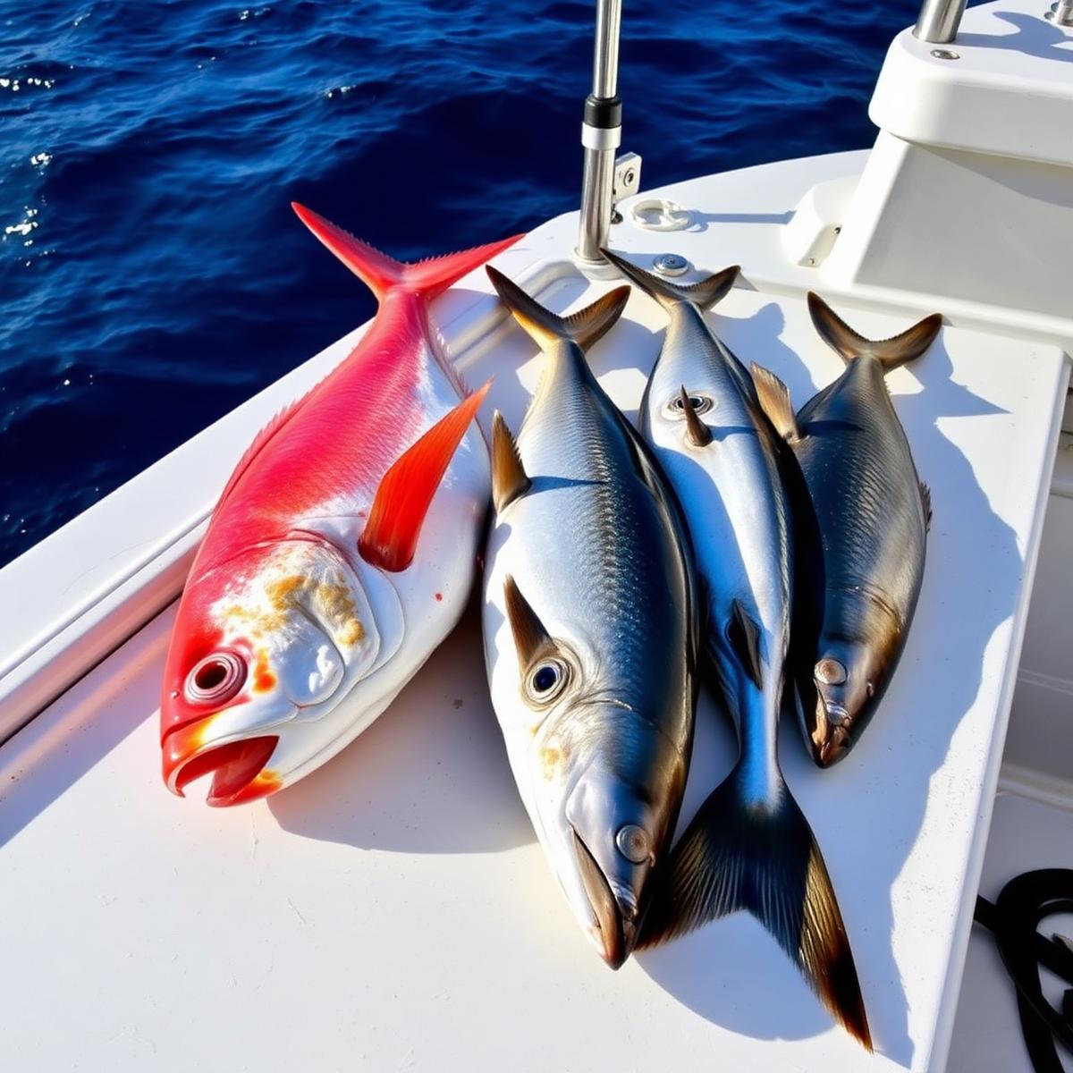 Amberjack and bonito catch from a Zadar reef