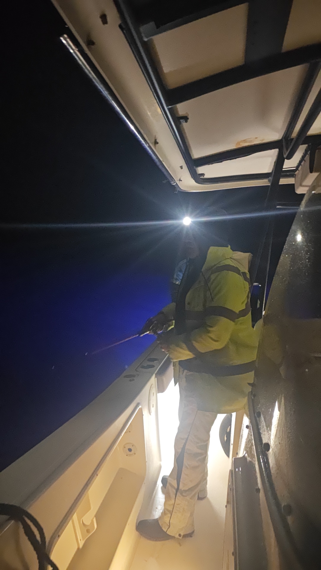 Night fishing aboard the Pursuit on the Adriatic